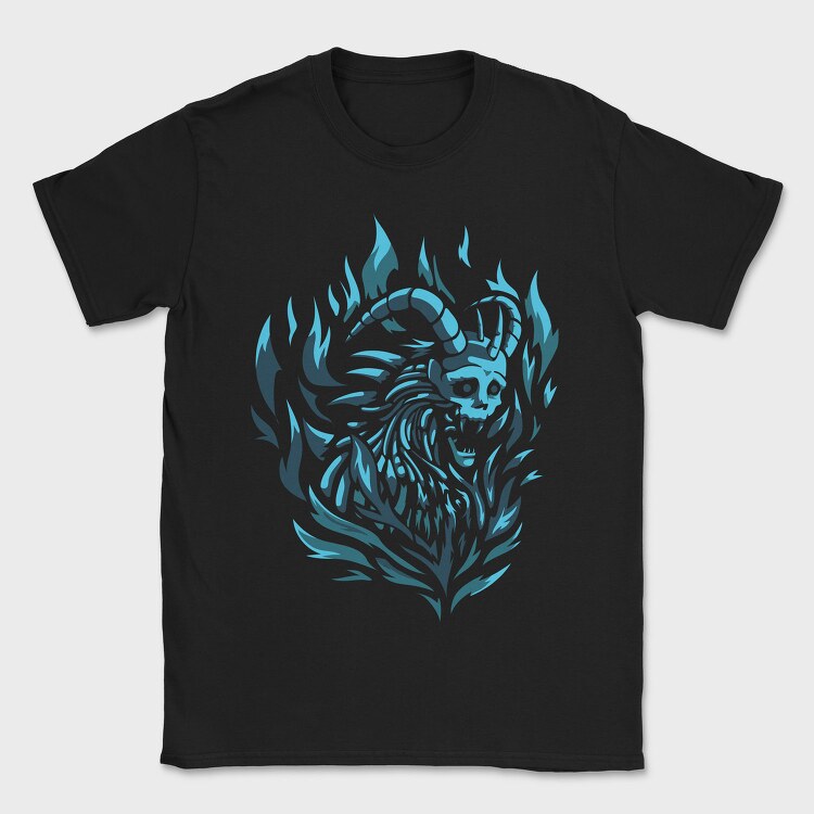 Skeleton Demon Dark Creature Darkness 01, Tricou Barbati (Unisex)