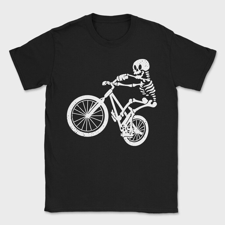 Skeleton Biker Skull Bike Silhouette, Tricou Barbati (Unisex)