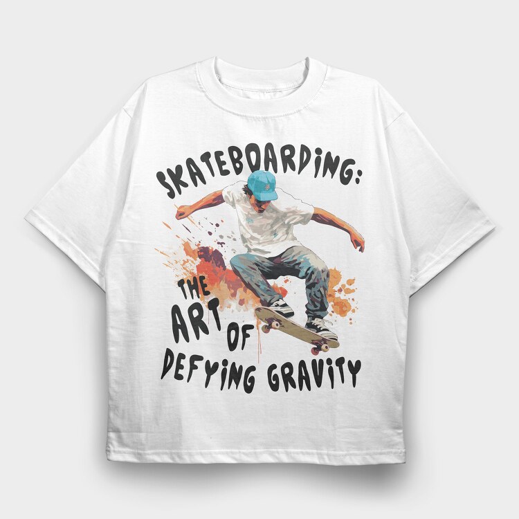 Skateboarding Skater Art, Tricou Oversize Barbati (Unisex)