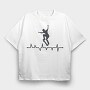 Skateboard Heart Line, Tricou Oversize Barbati (Unisex)
