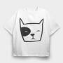 Simple Dog Face, Tricou Oversize Barbati (Unisex)