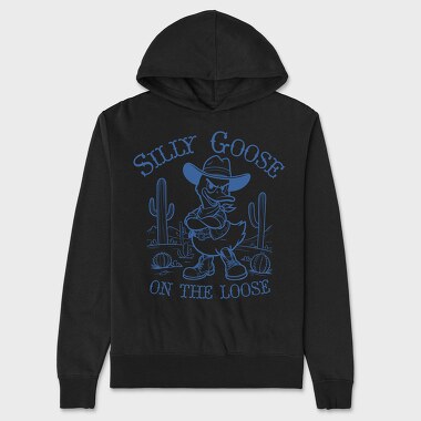 Silly Goose Cowboy, Hanorac Oversize Barbati (Unisex)