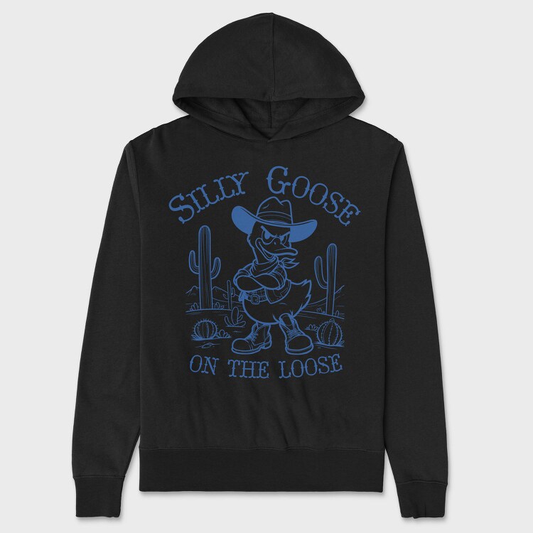 Silly Goose Cowboy, Hanorac Oversize Barbati (Unisex)