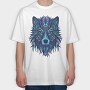 Wolf Illustration Color 001, Tricou Oversize Barbati (Unisex)