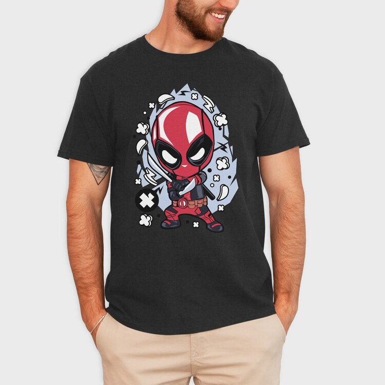 Deadpool Chibi Blade, Tricou Barbati (Unisex)