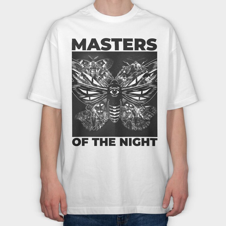 Masters Of The Night Moth Butterflies Halftones, Tricou Oversize Barbati (Unisex)