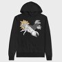 Wolves With Moon And Sun Run, Hanorac Oversize Barbati (Unisex)