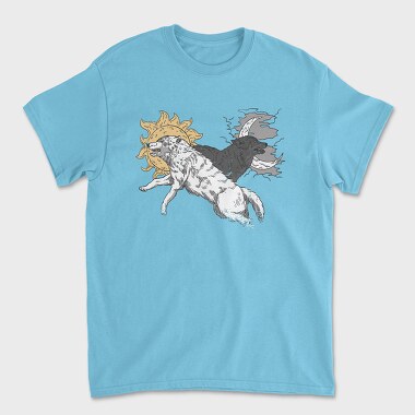 Wolves With Moon And Sun Run, Tricou Barbati (Unisex)