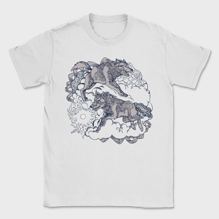Wolves From Norse Mythology Skoll Hati, Tricou Barbati (Unisex)