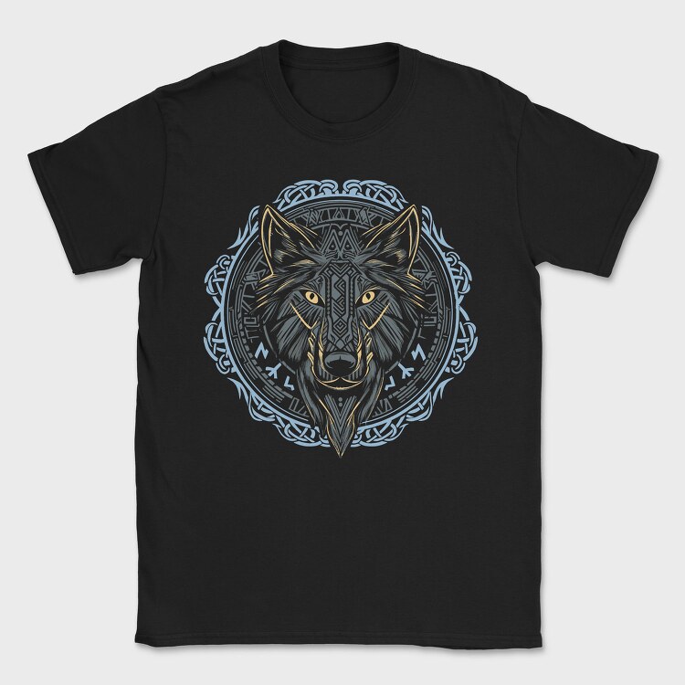 Wolf With Runes, Tricou Barbati (Unisex)