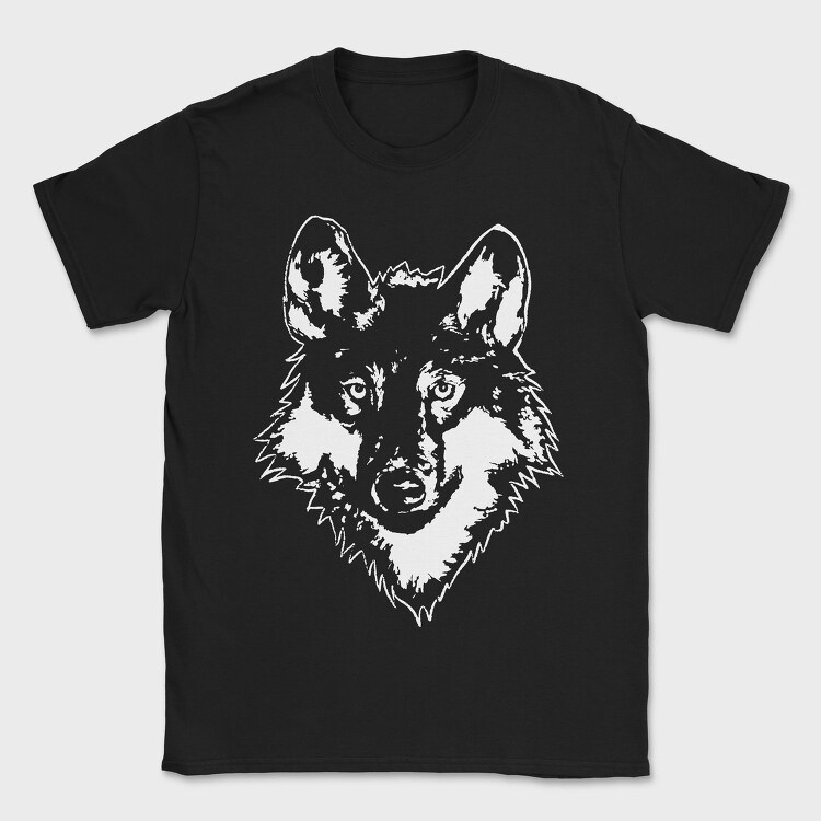 Wolf Wild Animal Head, Tricou Barbati (Unisex)