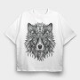 Wolf Head 001, Tricou Oversize Barbati (Unisex)