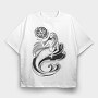 Mermaid Dark Art Nouveau 01, Tricou Oversize Barbati (Unisex)