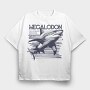 Megalodon Ultimate Predator, Tricou Oversize Barbati (Unisex)