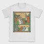 Medieval Cat Animal Painting Asking For Fish, Tricou Barbati (Unisex)