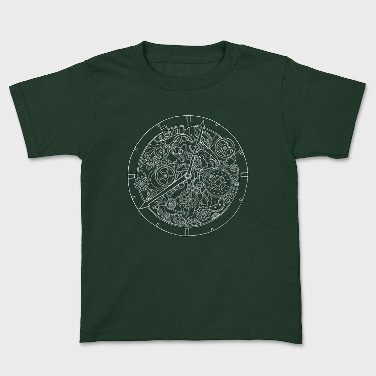 Mechanical Watch Line Art, Tricou Copii