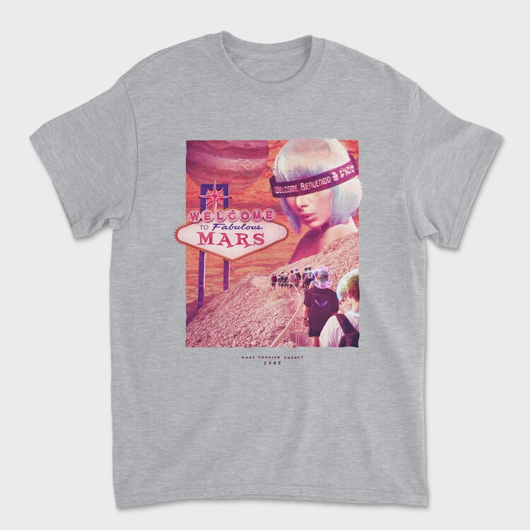 Mars Planet Psychedelic, Tricou Barbati (Unisex)