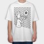 Man Talking To Wall, Tricou Oversize Barbati (Unisex)