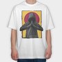 Man Praying In A Hood Realistic, Tricou Oversize Barbati (Unisex)