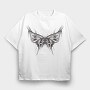 Grunge Butterfly Abstract Trash, Tricou Oversize Barbati (Unisex)
