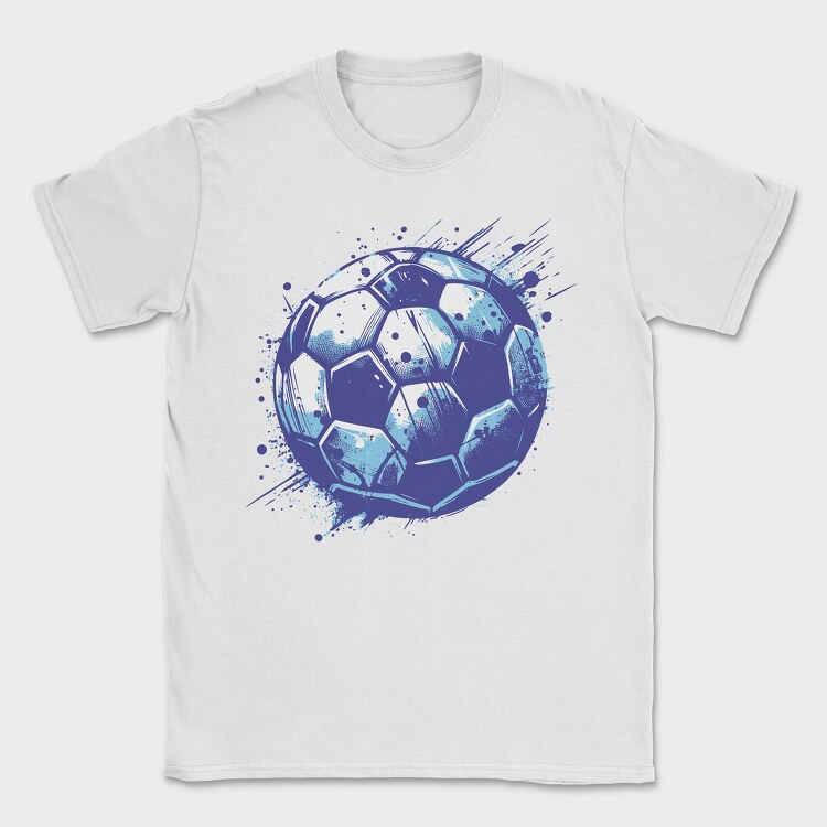Grunge Soccer Ball Football, Tricou Barbati (Unisex)
