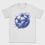 Grunge Soccer Ball Football, Tricou Barbati (Unisex)