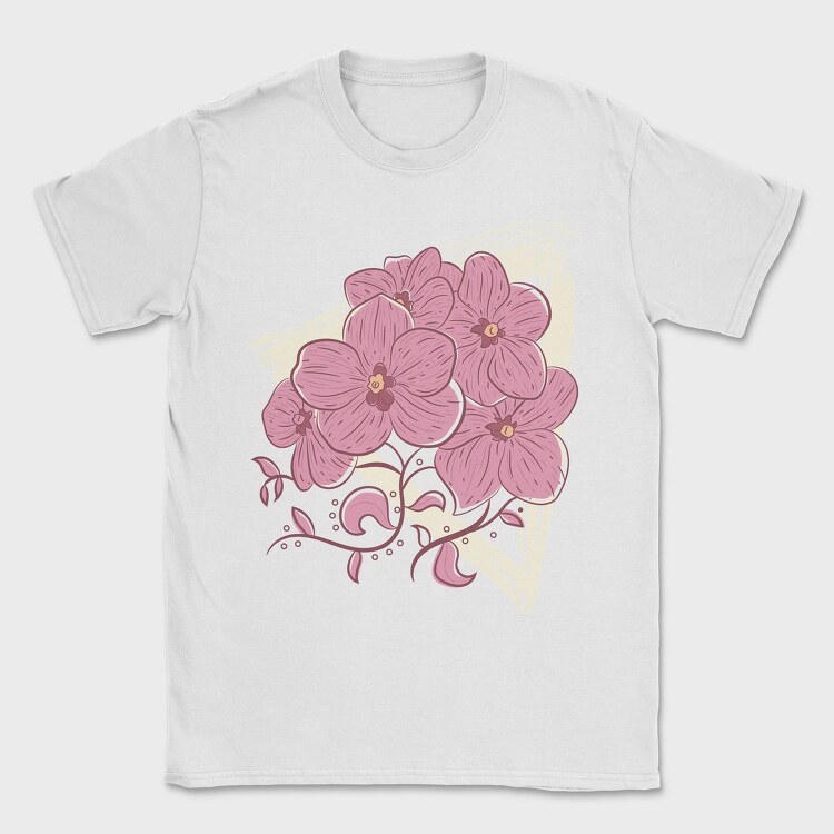 Grunge Triangle Flowers, Tricou Barbati (Unisex)