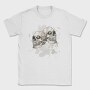 Grungy Skulls Halloween Emblem, Tricou Barbati (Unisex)