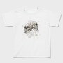 Grungy Skulls Halloween Emblem, Tricou Copii