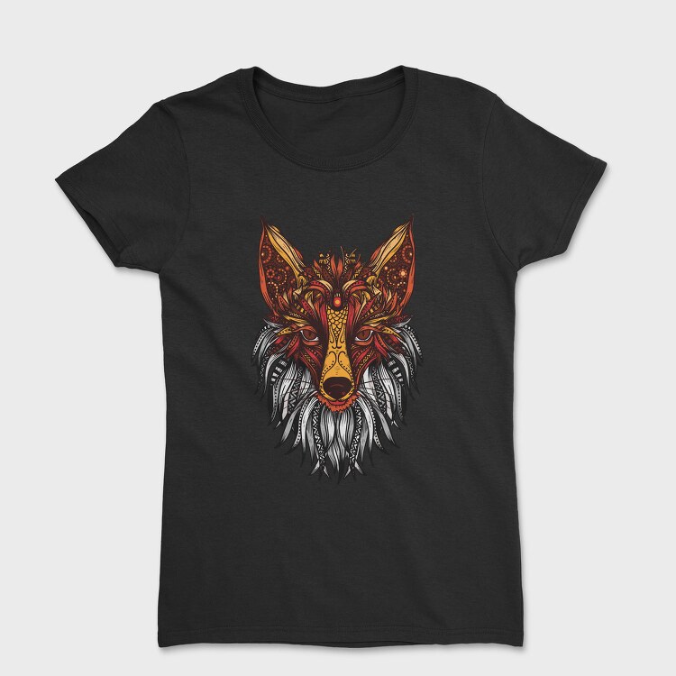 Mandala Fox Color 001, Tricou Femei