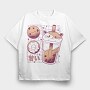 Guinea Pig Boba Tea Love, Tricou Oversize Barbati (Unisex)