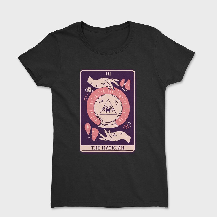Magician Mystical Tarot Card The Magician 03, Tricou Femei