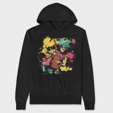 Guitar Player Musician Guitarist Colorfull, Hanorac Oversize Barbati (Unisex)