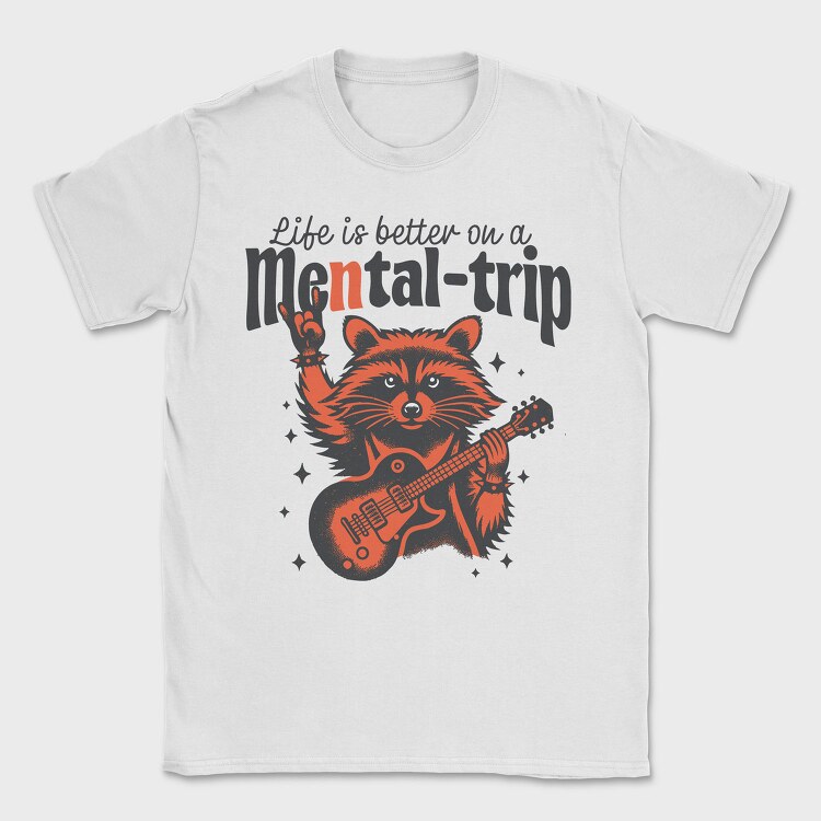 Guitar Playing Raccoon, Tricou Barbati (Unisex)