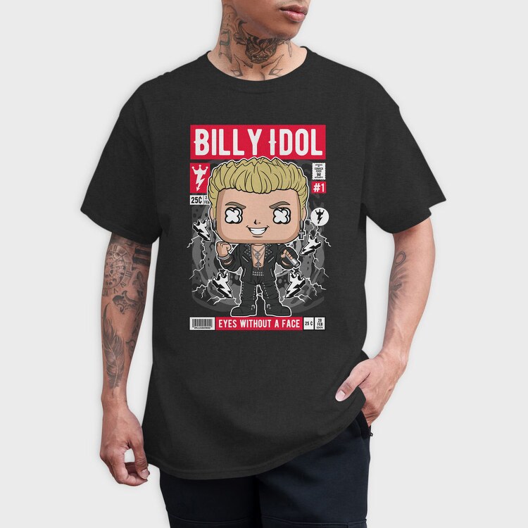 Billy Idol Pop Vinyl, Tricou Barbati (Unisex)