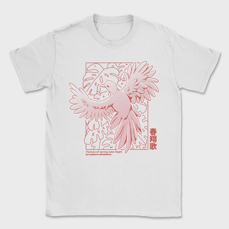 Halftone Spring Bird, Tricou Barbati (Unisex)