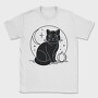 Halloween Mystical Black Cat, Tricou Barbati (Unisex)