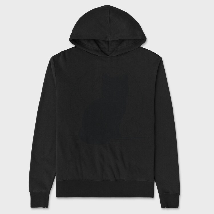Halloween Mystical Black Cat, Hanorac Oversize Barbati (Unisex)