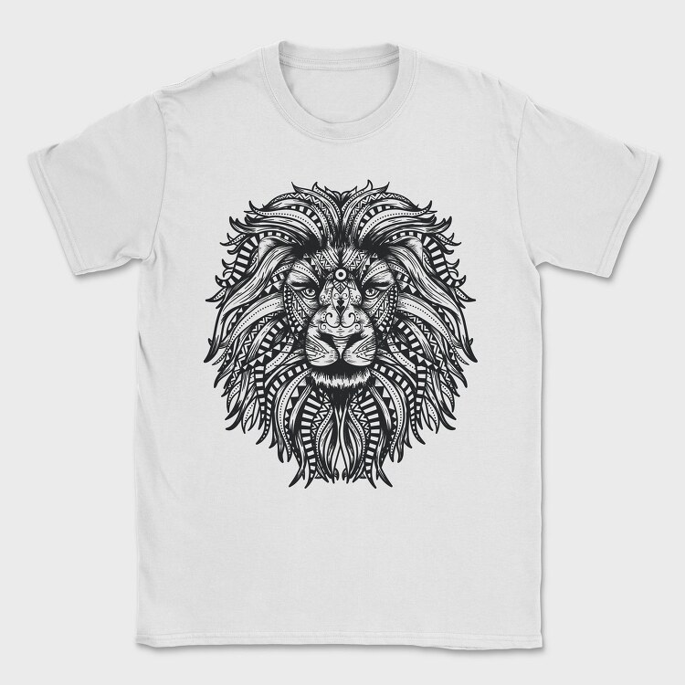 Mandala Lion Leon 001, Tricou Barbati (Unisex)