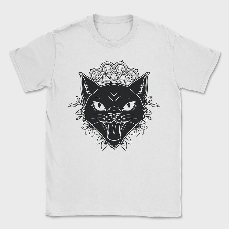 Mandala Cat Tattoo, Tricou Barbati (Unisex)