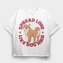 Spread Love Dog Parent Pet, Tricou Oversize Barbati (Unisex)