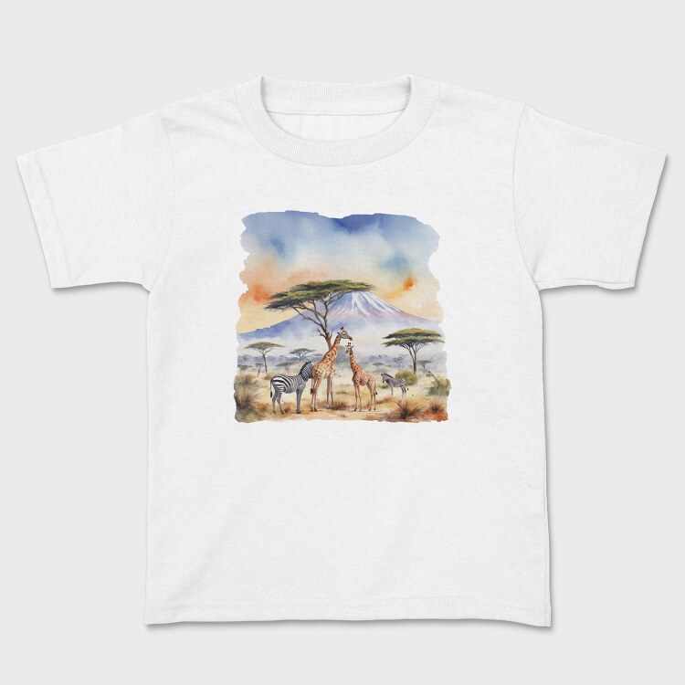 Majestic Wildlife Kilimanjaro Scene Mount Tote, Tricou Copii