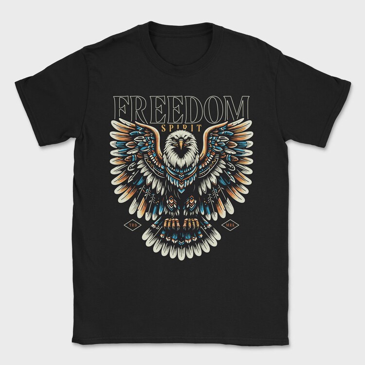 Majestic Eagle Native Freedom, Tricou Barbati (Unisex)