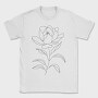 Magnolia Flower Line Art, Tricou Barbati (Unisex)