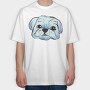 Shih Tzu Dog Portrait, Tricou Oversize Barbati (Unisex)