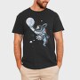 Astronaut Moon Basket, Tricou Barbati (Unisex)