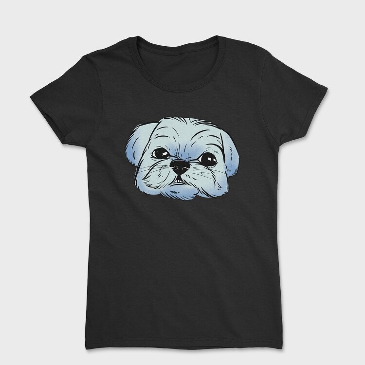 Shih Tzu Dog Portrait, Tricou Femei
