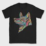 Huichol Colorful Wolf, Tricou Barbati (Unisex)