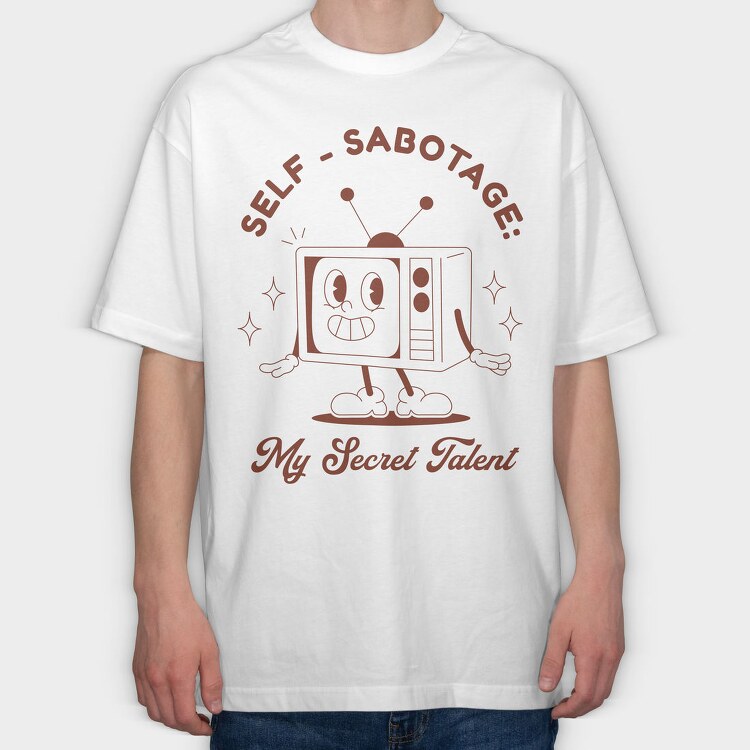 Self Sabotage Television, Tricou Oversize Barbati (Unisex)