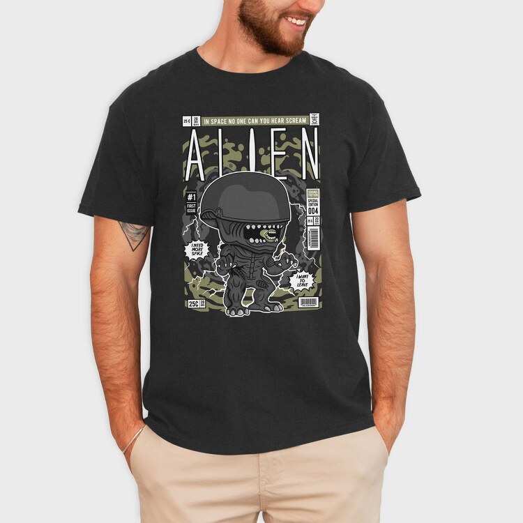 Space Alien Scream, Tricou Barbati (Unisex)